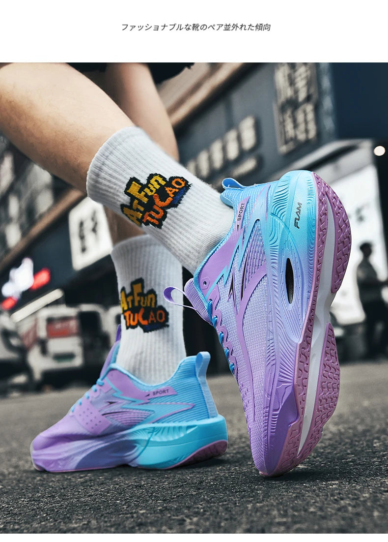 Marathon Sneakers Men Running Shoes Anti-slip Comfortable Racing Carbon Board Training Mesh Tennis Shoes Casual for Women 2026