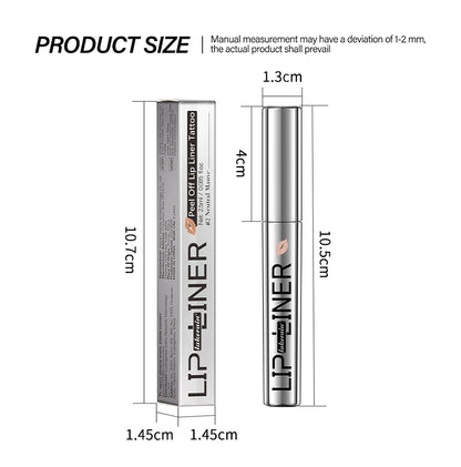 Lipliner Peel Off Lip Liner Stain Peel Off Lip Liner Tattoo Waterproof Matte Long-Lasting Brown Nude Lip Color Cosmetics Makeup