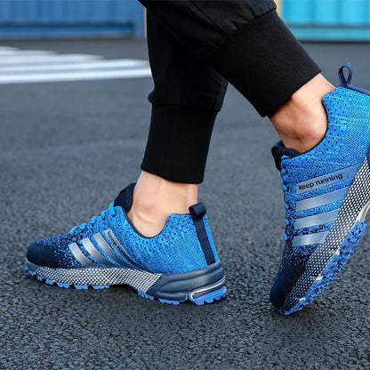 New men's women's flying mesh surface spring summer breathable casual sports shoes flat vulcanized couple running big size48