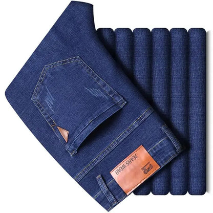 2025 Spring New Mens Slim Fit Classic Skinny Jeans Casual Street Style Casual Mens Skinny Jeans Male Slim Fit Pencil Denim Blue