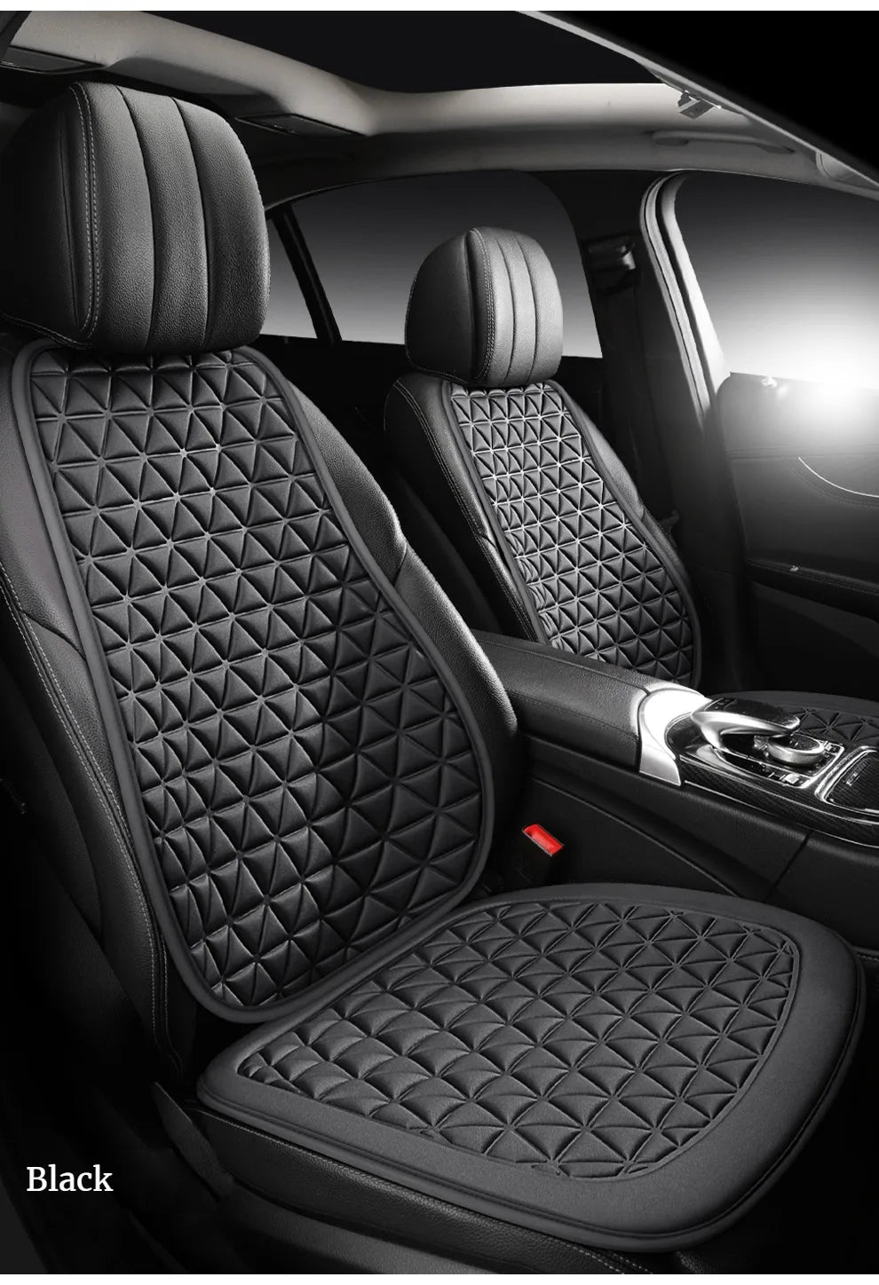 3D Suspended  Car Seat Cushion with Embossed Pattern,Separate Bottom Seat Cushion and Back Cushion Fit for Most Cars