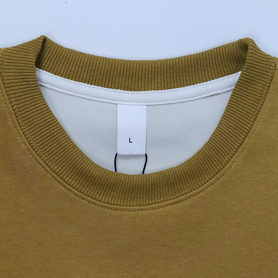 400g Heavy Weight Round Necked Sweatshirts Loose Solid Color  for Spring Autumn Men women's Casual Sports Top Pullover M-4XL