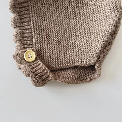 0-3Years Winter Korean Baby Solid Woolen Hat New Star Knitted Warm Cute Ear Protecting Hat Versatile Infant Newborns Cotton Cap