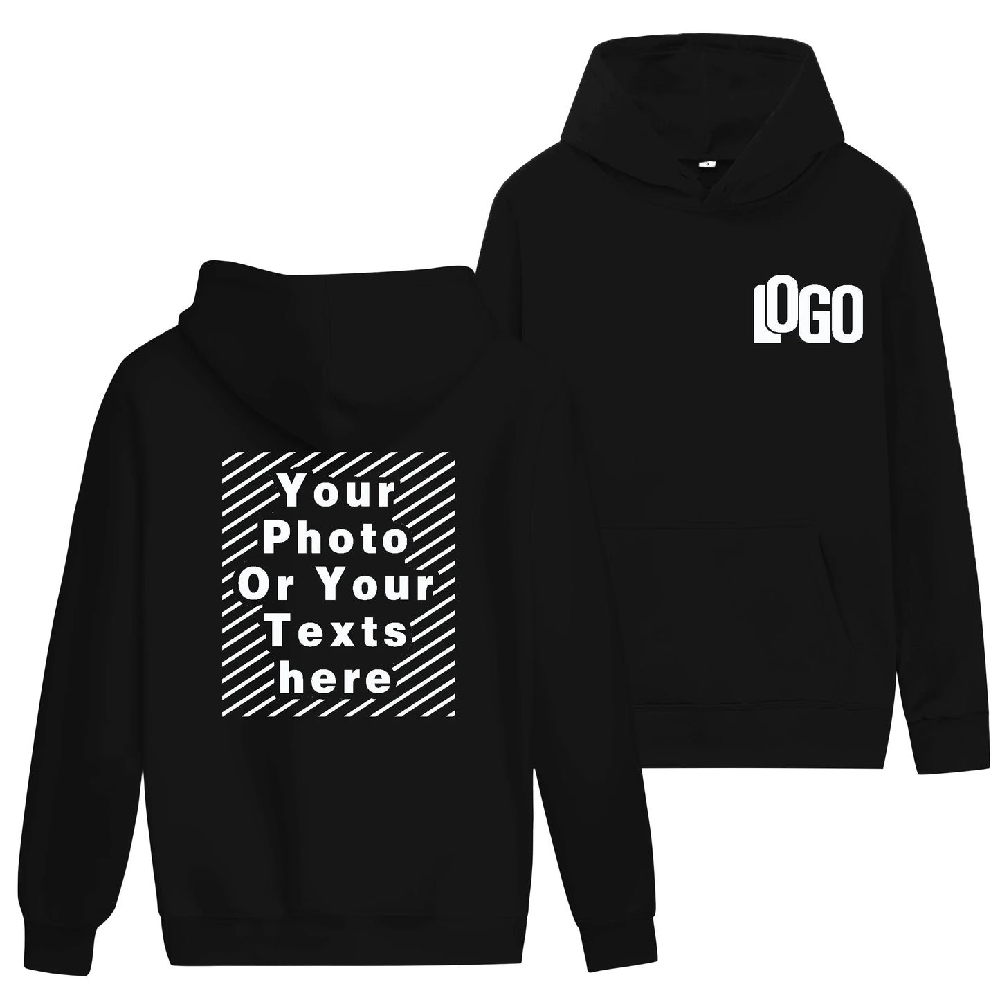 Customized printed hoodies for men and women, loose casual wear, long sleeved hooded sweaters, personalized streetwear