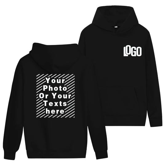 Customized printed hoodies for men and women, loose casual wear, long sleeved hooded sweaters, personalized streetwear