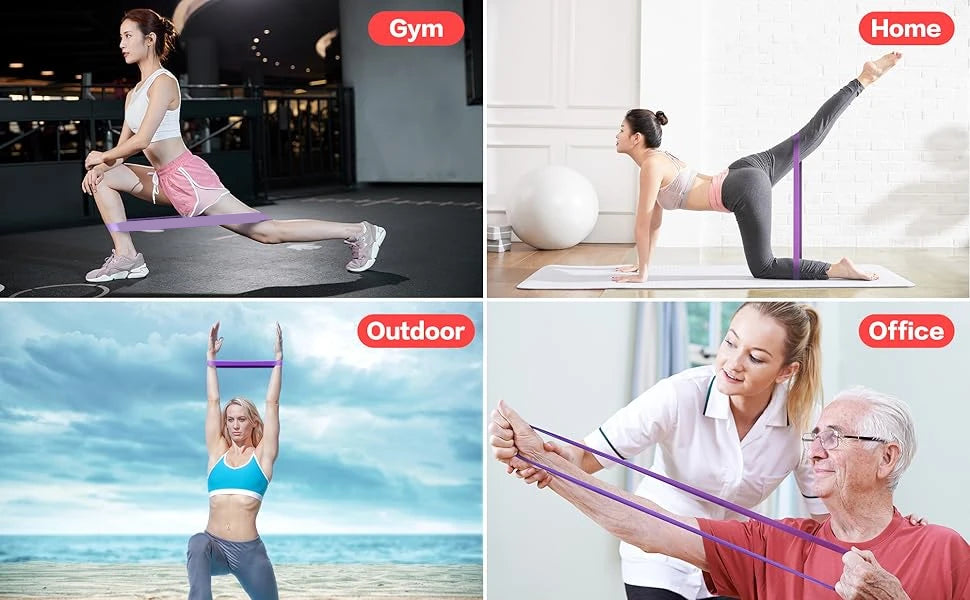 Resistance Loop Exercise Bands, Resistance Bands Exercise Bands for Home Fitness, Stretching, Strength Training, Set of 5