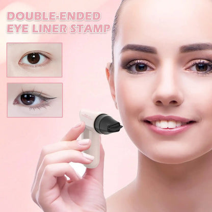 Black/Brown Winged Eye End Stamp Double-Tip Women Makeup Eye End Wing Stamp Waterproof Stencil Portable Quick Drying Cosmetics