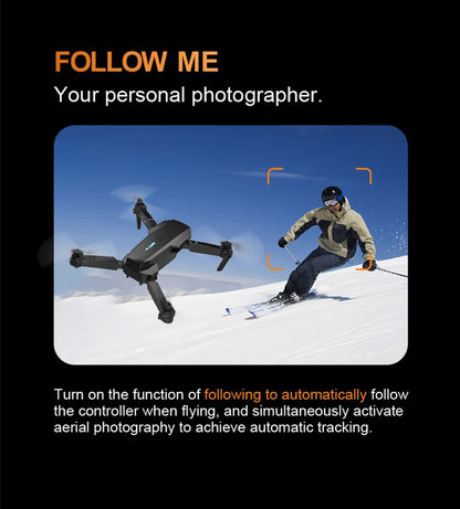E88 ProIntelligent Folding Drone Supports single/Dual Camera Switching 4KPicture Quality+Wide-angle Shooting WiFiDirect Real-Tim