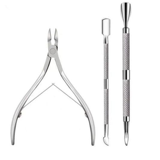 Cutter Scissor Cuticle Clipper Pusher Stainless Steel Nail Art Dead Skin Remover Kit Manicure Pedicure Tools Nails Set