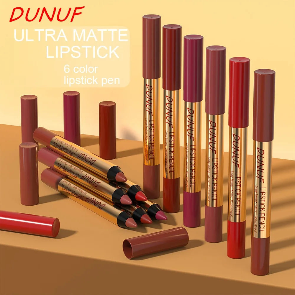 Rich Color Non-stick Lipstick Pencil Long-lasting Matte Lip Liner Crayon Red Tint Brown Lipliner Makeup Easy To Apply Cosmetics