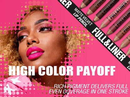 Waterproof Matte Lipliner Pencil Brown Contour Tint Lipstick Pen Long Lasting 12 Color Wooden Lip Liner Pencil Full-lip Makeup