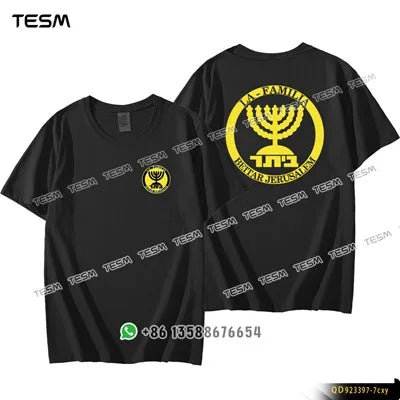 TESM Men Yellow Cotton T-Shirt Men Women Summer Streetwear Fashion Short Sleeve Couple Parent-Child Casual  Cotton Tee