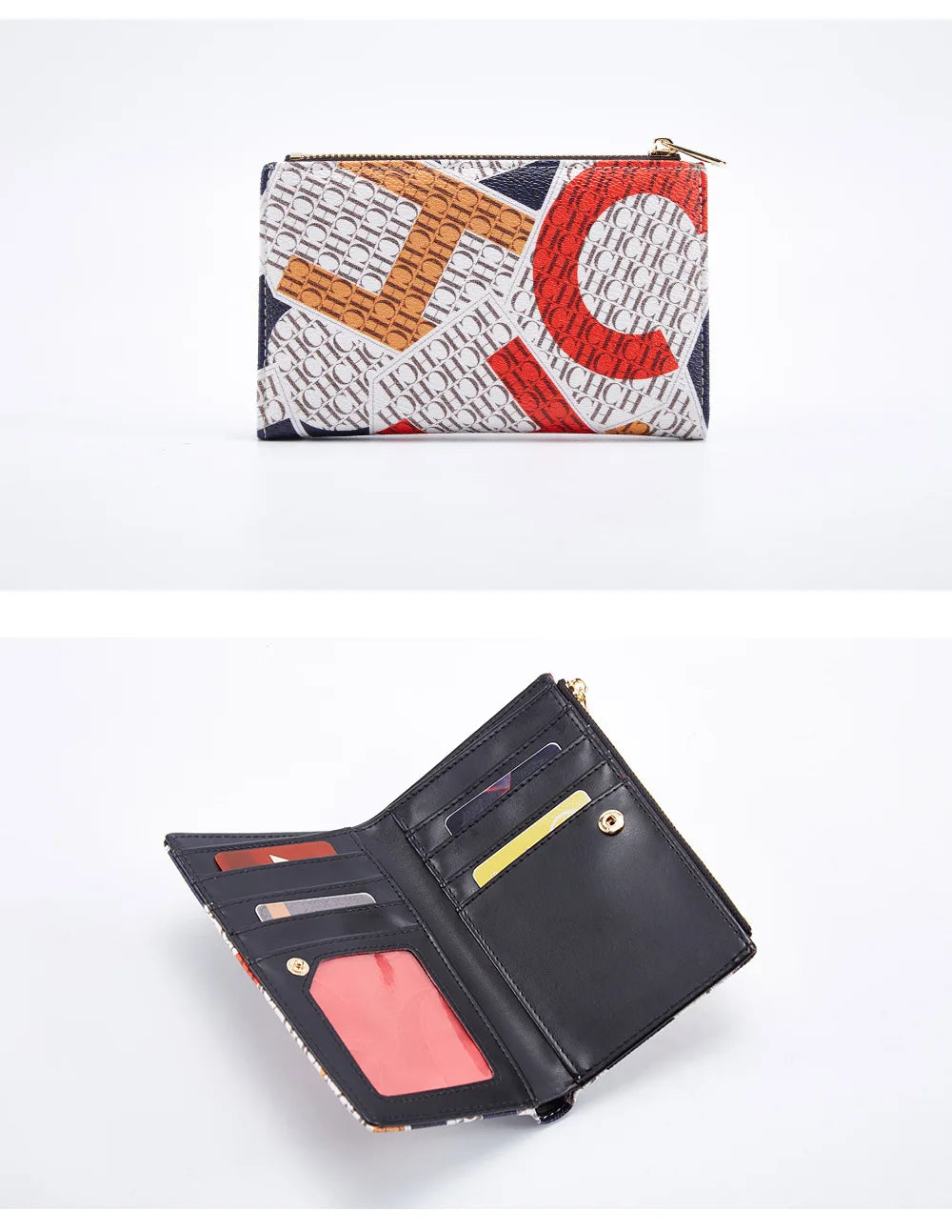 Carolina Herrera NEW Women's Cartoon Long Wallet, Classic PVC Fashion Simple Lightweight All-Match Purse