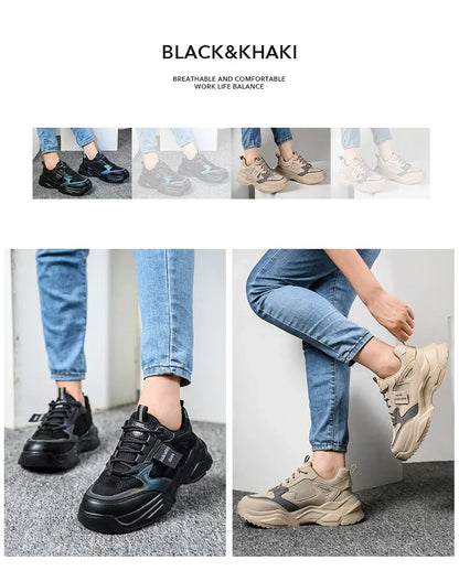 New Fashion 2024 Women's Safety Shoes Sneakers Women Anti-smash Anti-puncture Security Boots Protective Shoes Breathable
