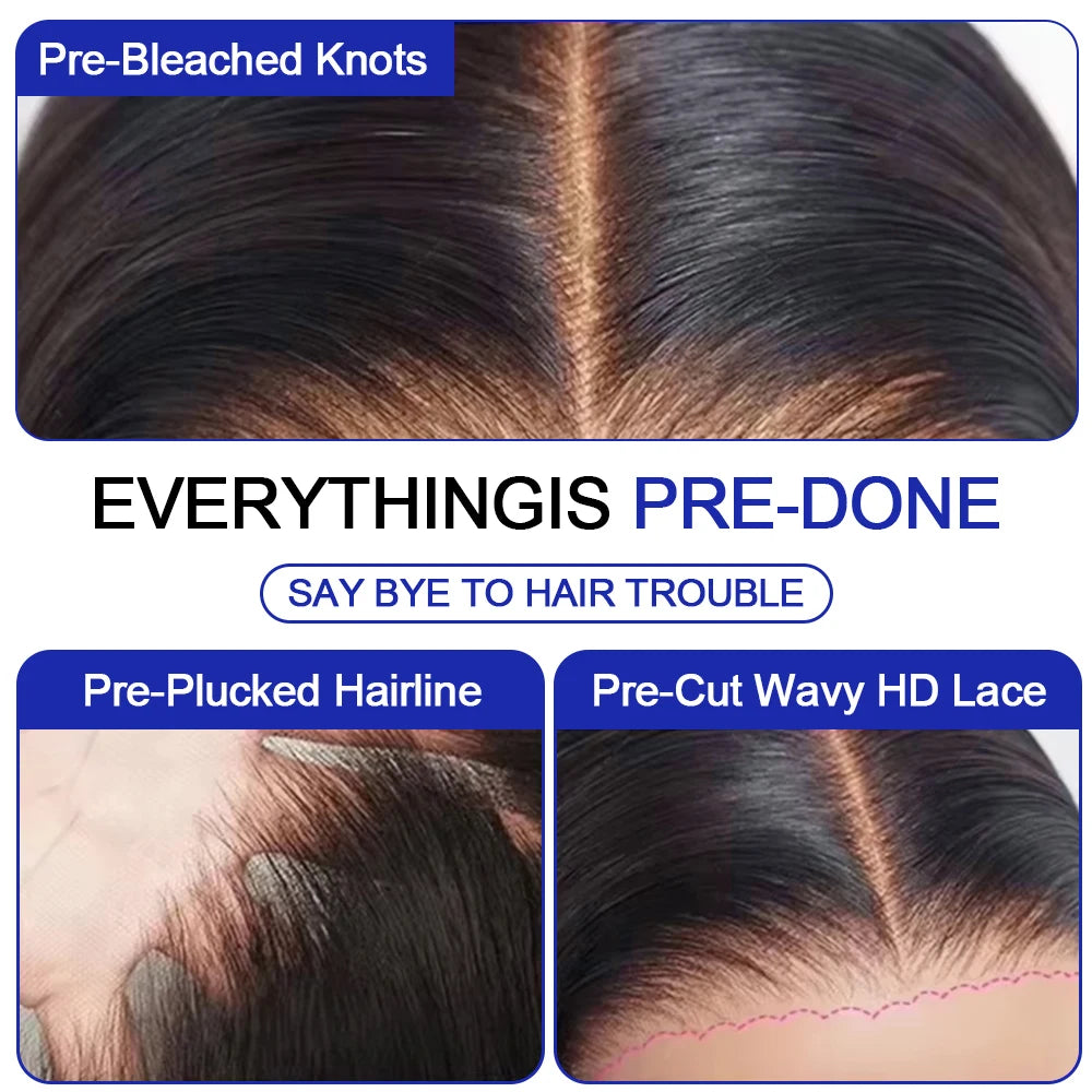  40 42 Inch Straight Human Hair Wigs 13x4 13X6 HD Lace Frontal Wig 300% Density Human Hair Remy Invisible Swiss Lace Wigs For Women