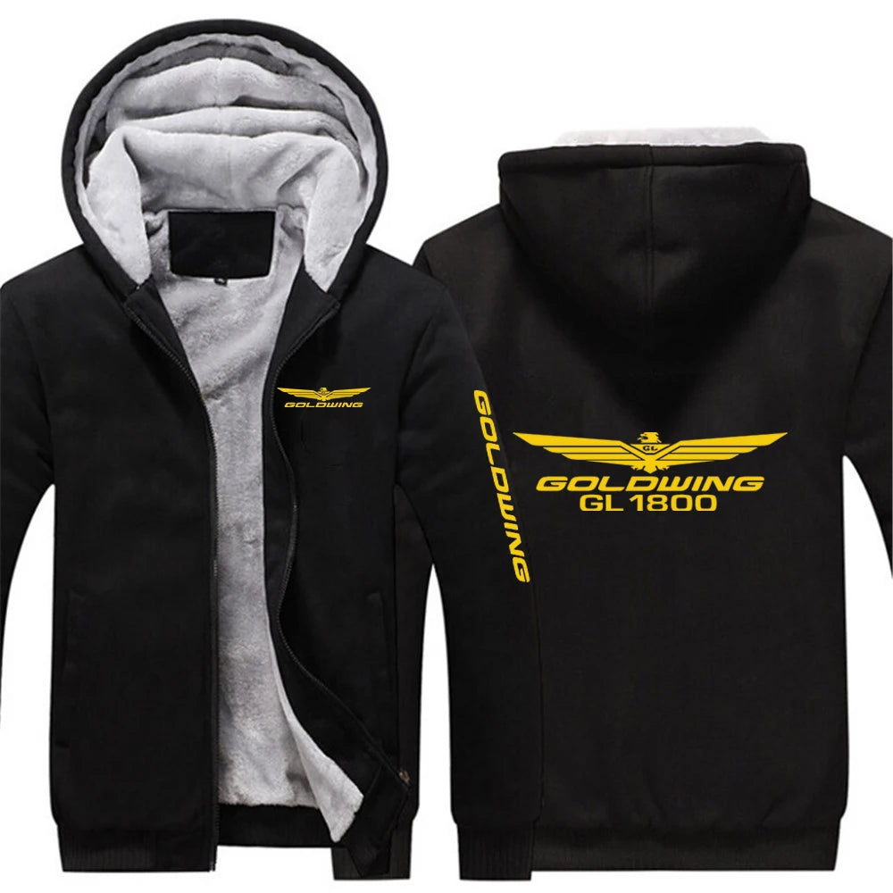 2025 Autumn And Winter Man's Goldwing GL1800 Japan Motocycles Logo Print Thickened Coat Popular Hoodies Warm Comfortable Jacket