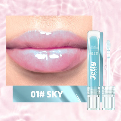 Mirror Water Light Jelly Lip Gloss Shiny Mirror Moisturizer Sexy Red Rose Liquid Lipstick Glitter Lip Oil Glass Lip Stain Makeup