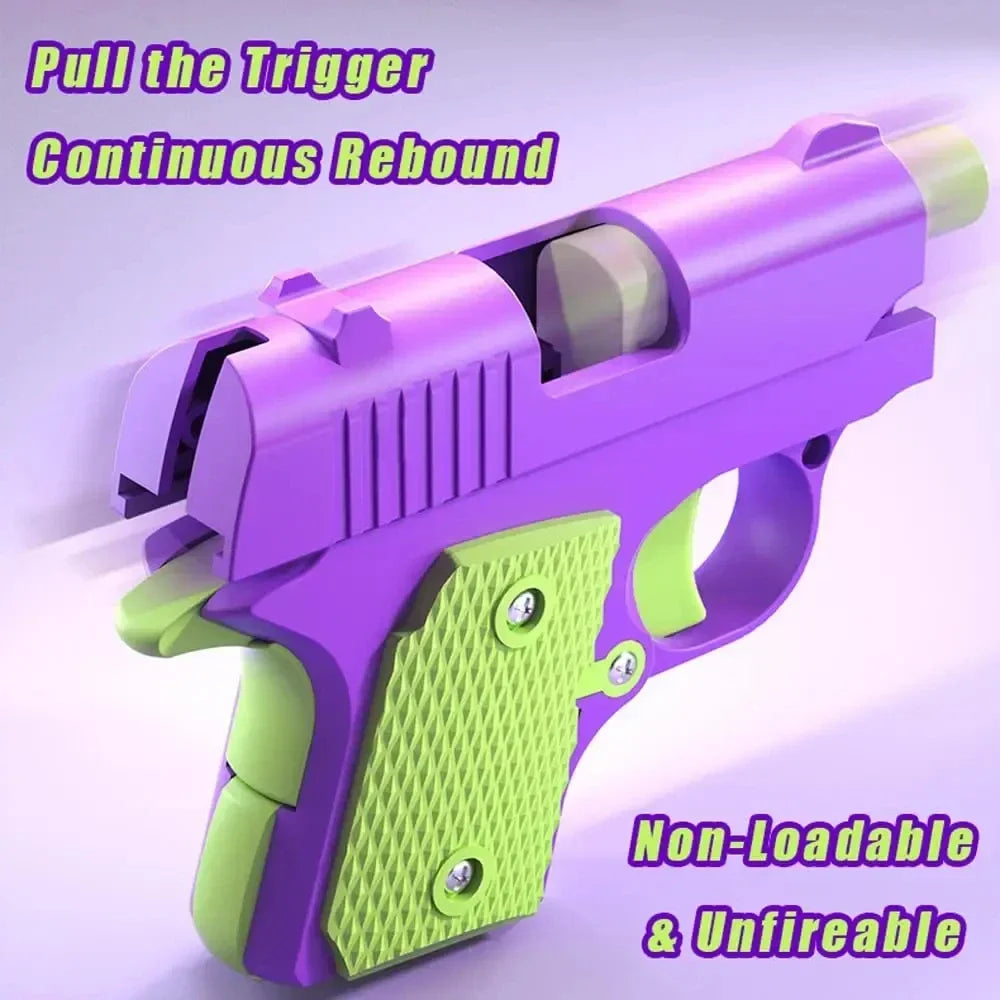 New Arrival Stress Relief ABS Plastic Mini 1911 3D Printed Gravity Fidget Gun Pistol Toy Gift Promotion Toy For Boys