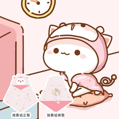 Official Original Bubu And Dudu Blanket Shawl Blanket - Panda Bubu And Yier Blanket Office, And Travel, Perfect Gift For Fans