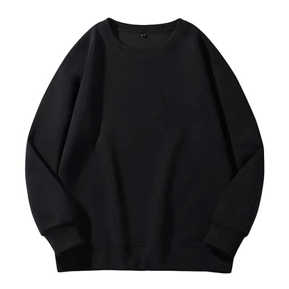 400g Heavy Weight Round Necked Sweatshirts Loose Solid Color  for Spring Autumn Men women's Casual Sports Top Pullover M-4XL