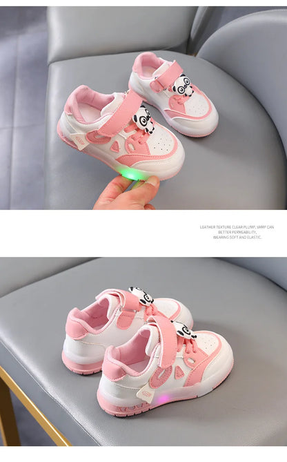 Kid Sneakers 2025 Autumn New Light Up Kid Shoe Trend Boy Sneakers Cute Girl Shoe Fashion Tennis Female Designer Shoe Кроссовки