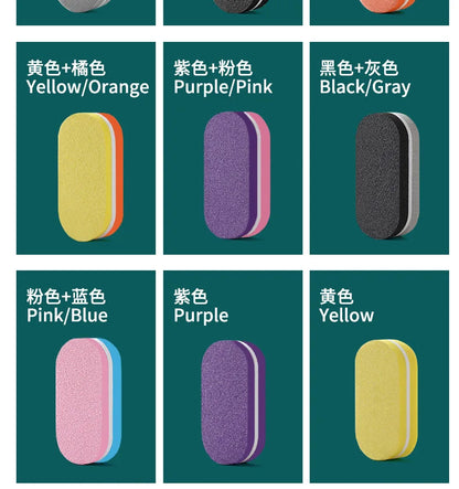 5pcs Mini Nails Sponge File Buffer Block Double Color Buffing Sanding File Pedicure Manicure Tool Gel Suplies Accessories Uñas