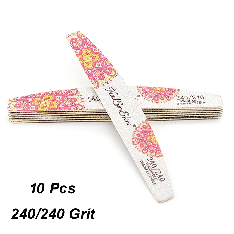 3/5pcs Lot New Nail File Flower Printed Nail Buffer Colorful Lime A Ongle 80/100/150/180/240 Professional Manicure Tools Uñas