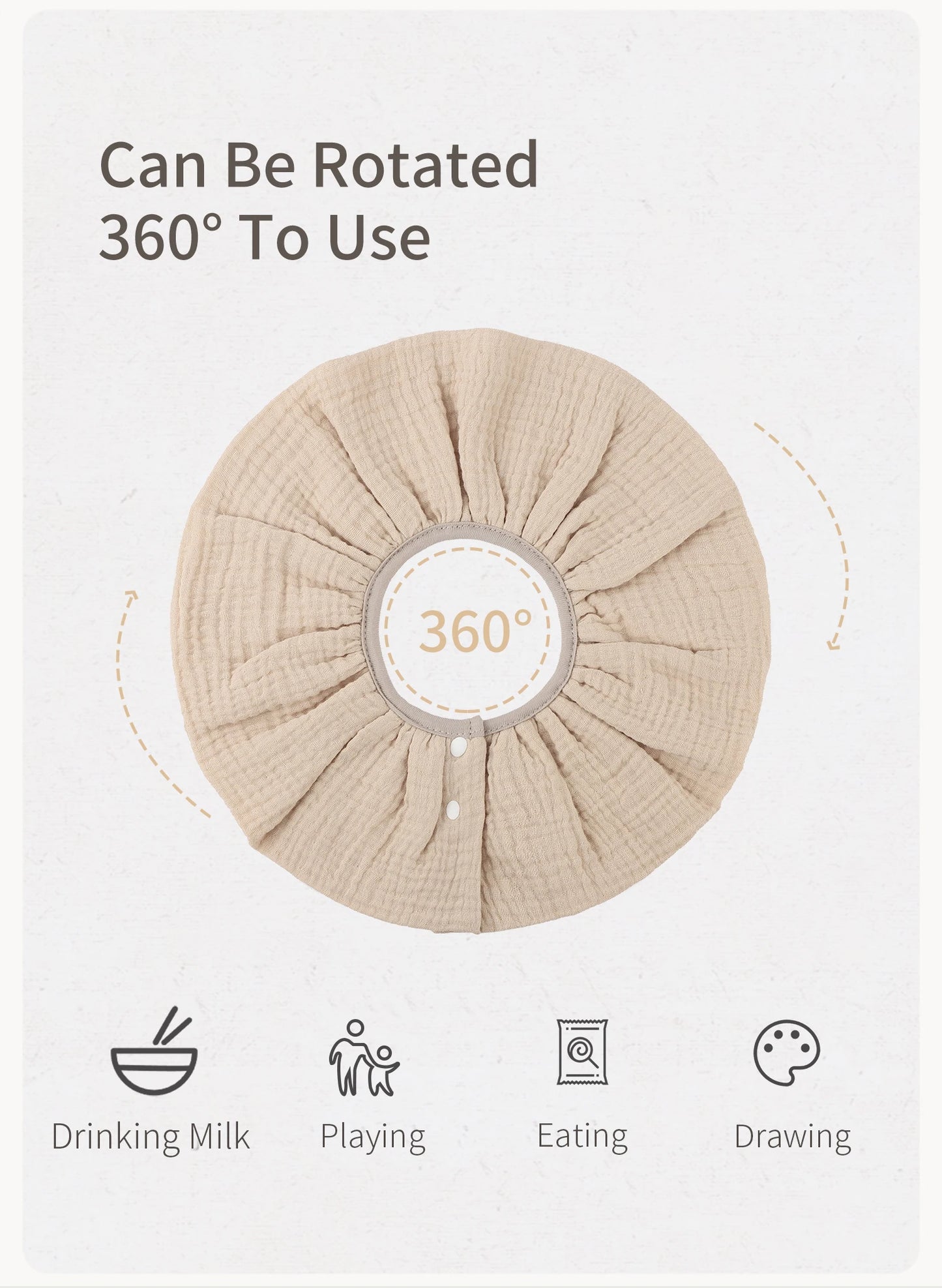 INSULAR 4 Layer Gauze Baby Bibs 100% Cotton Floral Burp Cloths Newborn Skin-friendly Absorbent Infant Towel Breathable 0-1Y