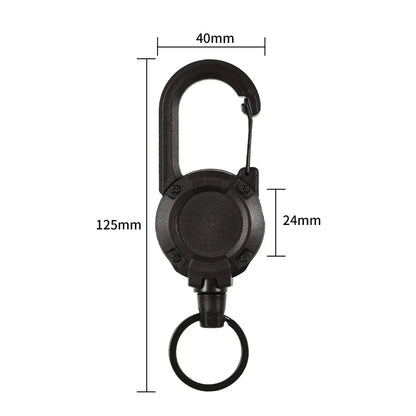 Outdoor Heavy-Duty Retractable Keychain Retractable Card Holders Extendable Key Chain Steel Wire Rope Extendable Key Lanyard