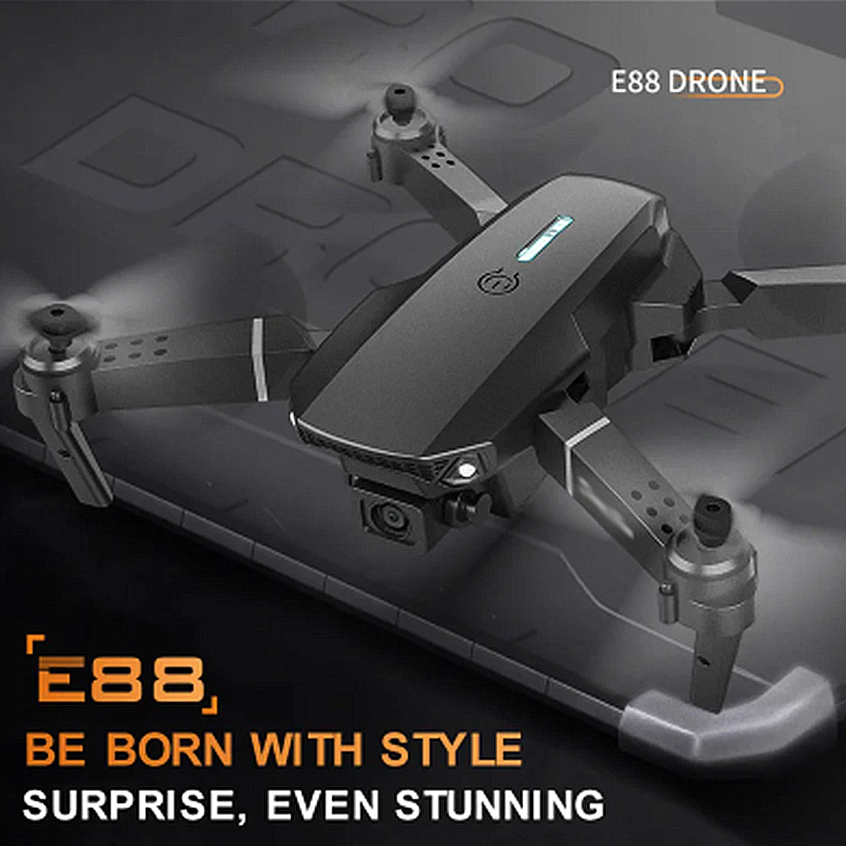 E88 ProIntelligent Folding Drone Supports single/Dual Camera Switching 4KPicture Quality+Wide-angle Shooting WiFiDirect Real-Tim