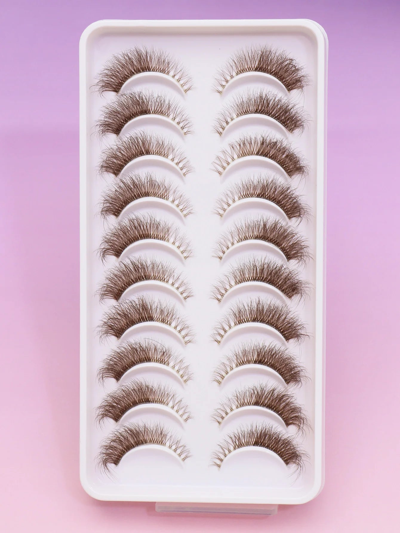 Christmas new 5 Pairs Brown Lashes 3D Mink  Natural Long False Eyelashes Dramatic Volume Fake Lashes Makeup Eyelash Extension