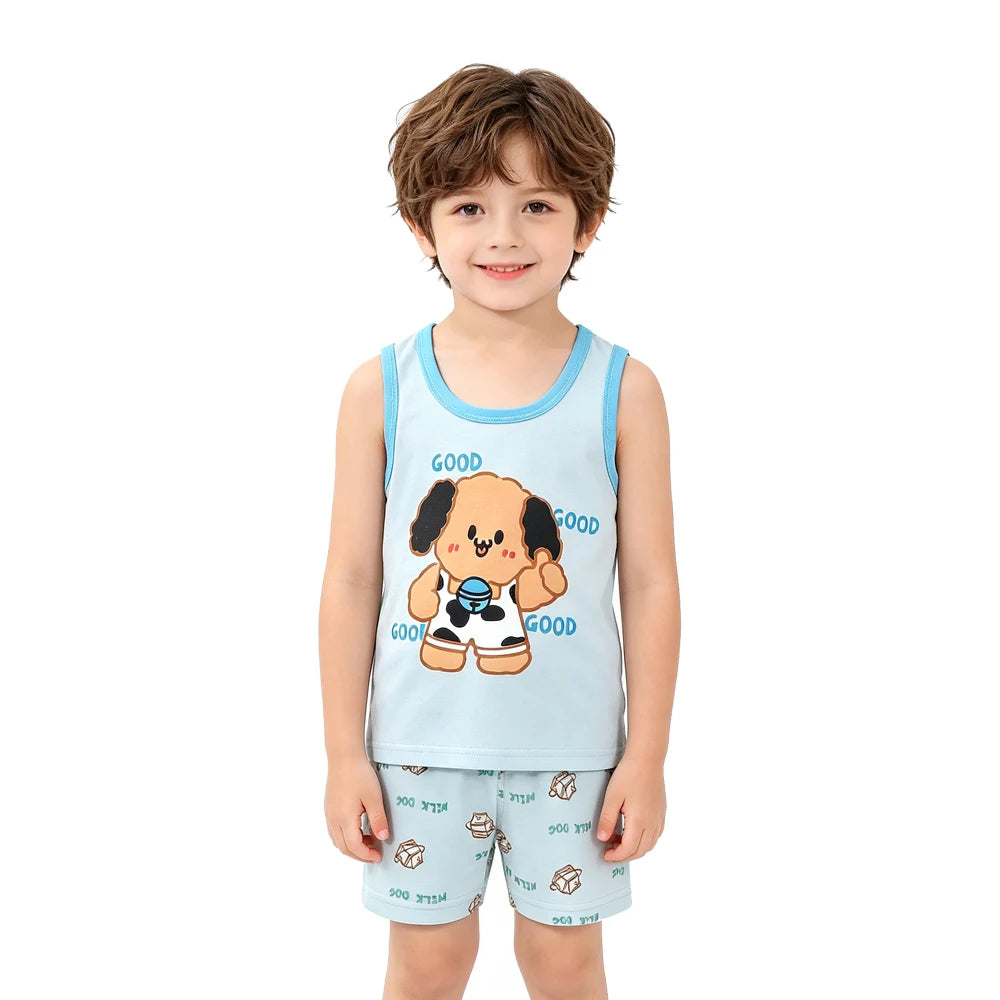 Fashion Kids Clothes Boys Girls Sets Top Shorts 2PCS 100% Cotton Soft Summer Children Baby Cloths T-shirt Shorts Toddler Suit