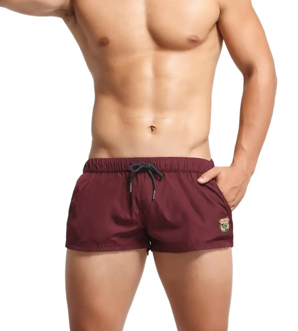 SEOBEAN Men's Quick Dry Swimwear Beach Shorts Summer Surf Fitness Board Trunks Gym Short Pants Male Clothing