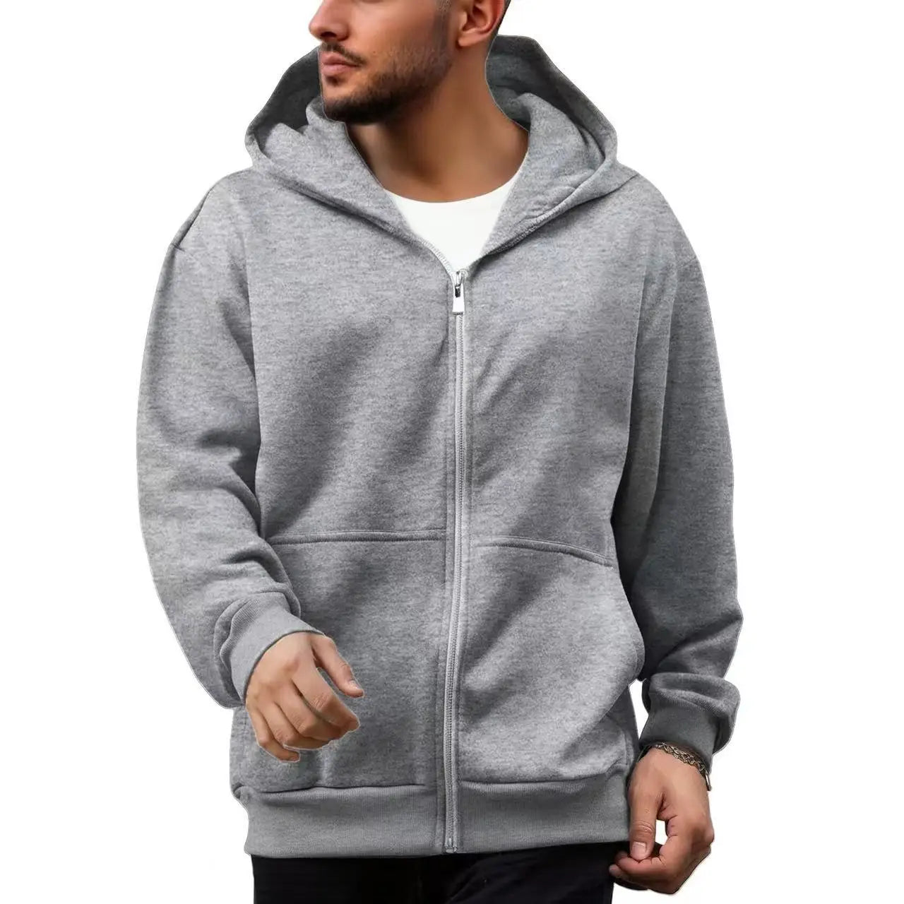 New Outdoors backpack Men's Sports and Leisure Loose Hooded Zipper Sweatshirt Traveler cardigan Jacket