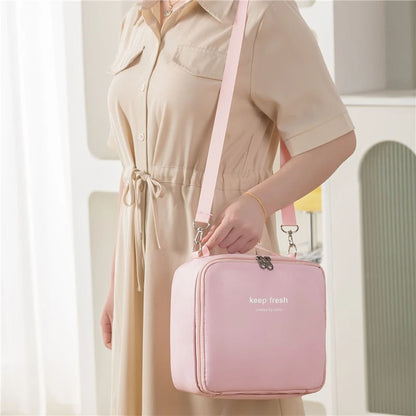One-shoulder Bento Bag Student Lunch Box Bag Lunch Bag Office Worker Carrying Lunch Bag Thermal Insulation Bag