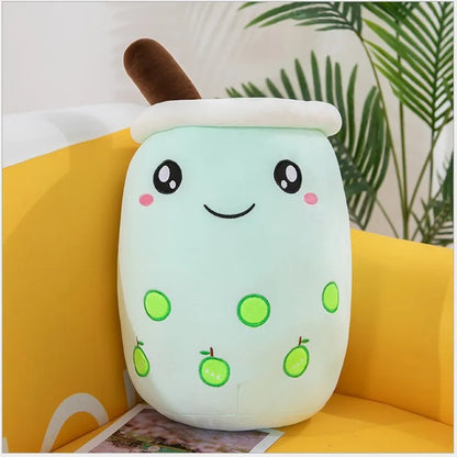 24/70CM Real-life Bubble Tea Plush Toy Boba Milk Tea Plushie Toy Soft Stuffed Hug Pillow Balls Bubo Tea Cup Cushion Gift Girl