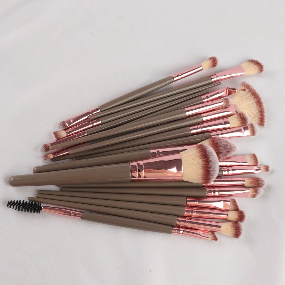 20/40Pcs Makeup Tools Kit Makeup Brushes & Headband Wristband Cleaning Tool Professional Eye Shadows Blush