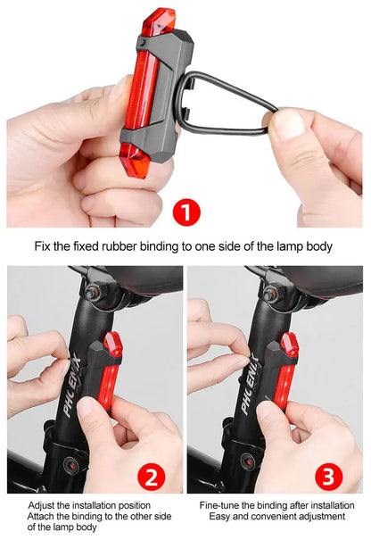 Cycling Bicycle Front Rear Light /Set Bike Defense Flashlight Stick MTB Waterproof Taillight LED Lantern Bicycle Accessories