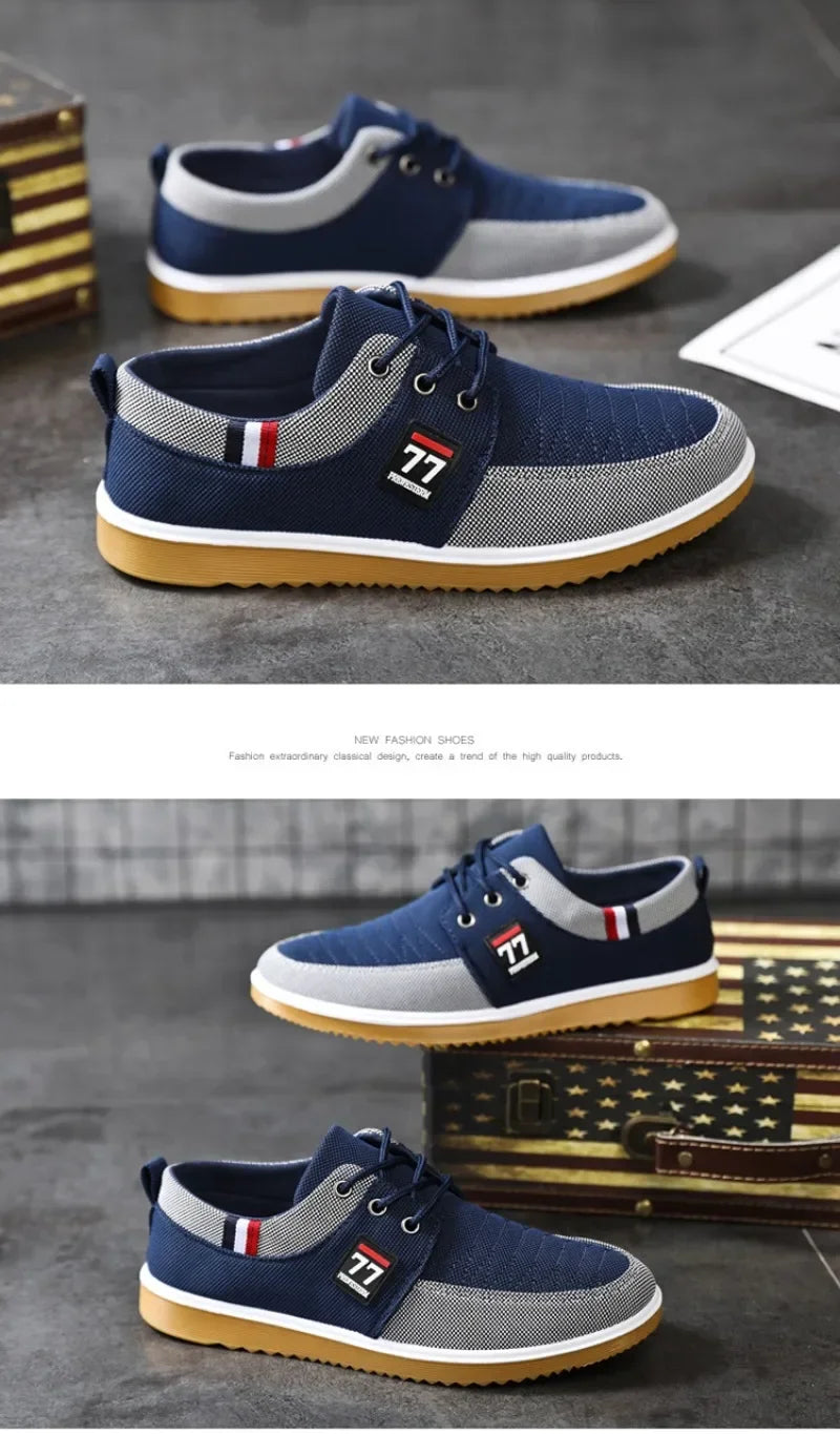 Men's Canvas Shoes, Soft Soled Driving Shoes, Men's Sports Shoes, Lightweight and Casual Men's Vulcanized Shoes, Large Size 47