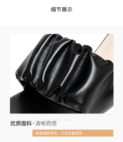 Size 35-42 New Fashion White High Heel Shoe Buckle Sandalias Grace Dress Female Designer Party Shoes 2024 Summer Women's Sandals