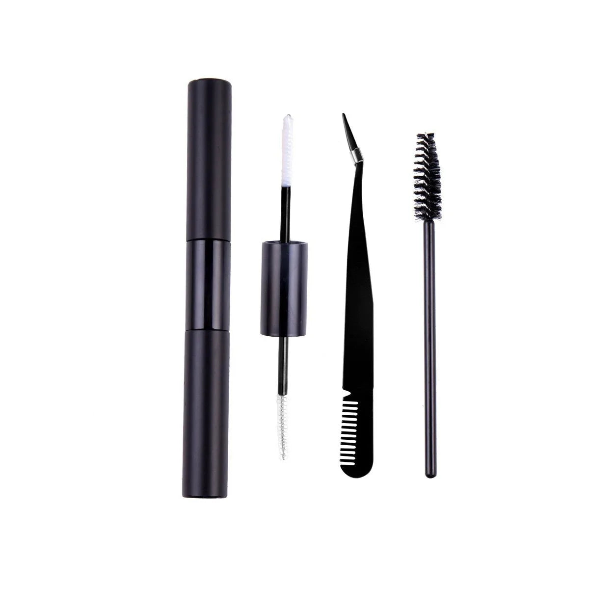 Double-Ended Eyelash Glue Adhesive and Sealing Suitable for DIY Group Eyelashes Eyelash Glue Eyelash Curler Brush Kit Makeup