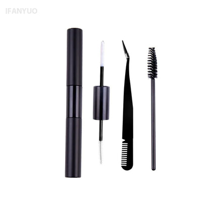 Double-Ended Eyelash Glue Adhesive and Sealing Suitable for DIY Group Eyelashes Eyelash Glue Eyelash Curler Brush Kit Makeup