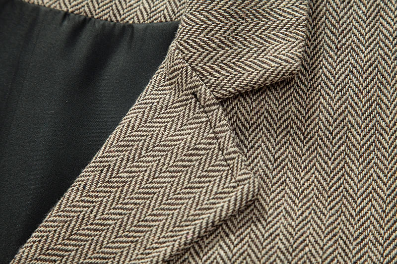 New Men's Retro Lapel Vest Herringbone Coarse Tweed Pockets Suit Vest British Casual Vintage Gentleman Leisure Party Bar Banquet