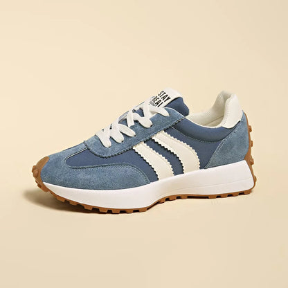 2026 Spring Retro Platform Women's Sneakers Summer Casual Patchwork Leather Sneakers Women's Outdoor Casual Comfort Shoes