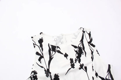 Women Dress Vintage Robe Audrey Hepburn Rockabilly Retro Sleeveless Print Party dresses Summer Vestidos