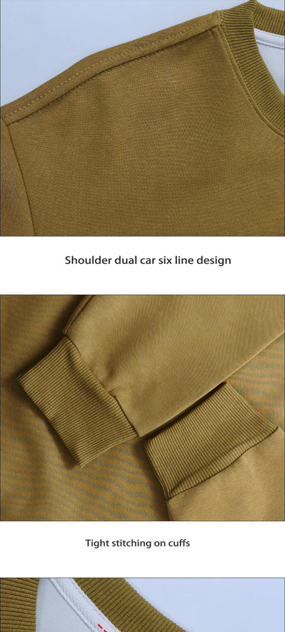 400g Heavy Weight Round Necked Sweatshirts Loose Solid Color  for Spring Autumn Men women's Casual Sports Top Pullover M-4XL