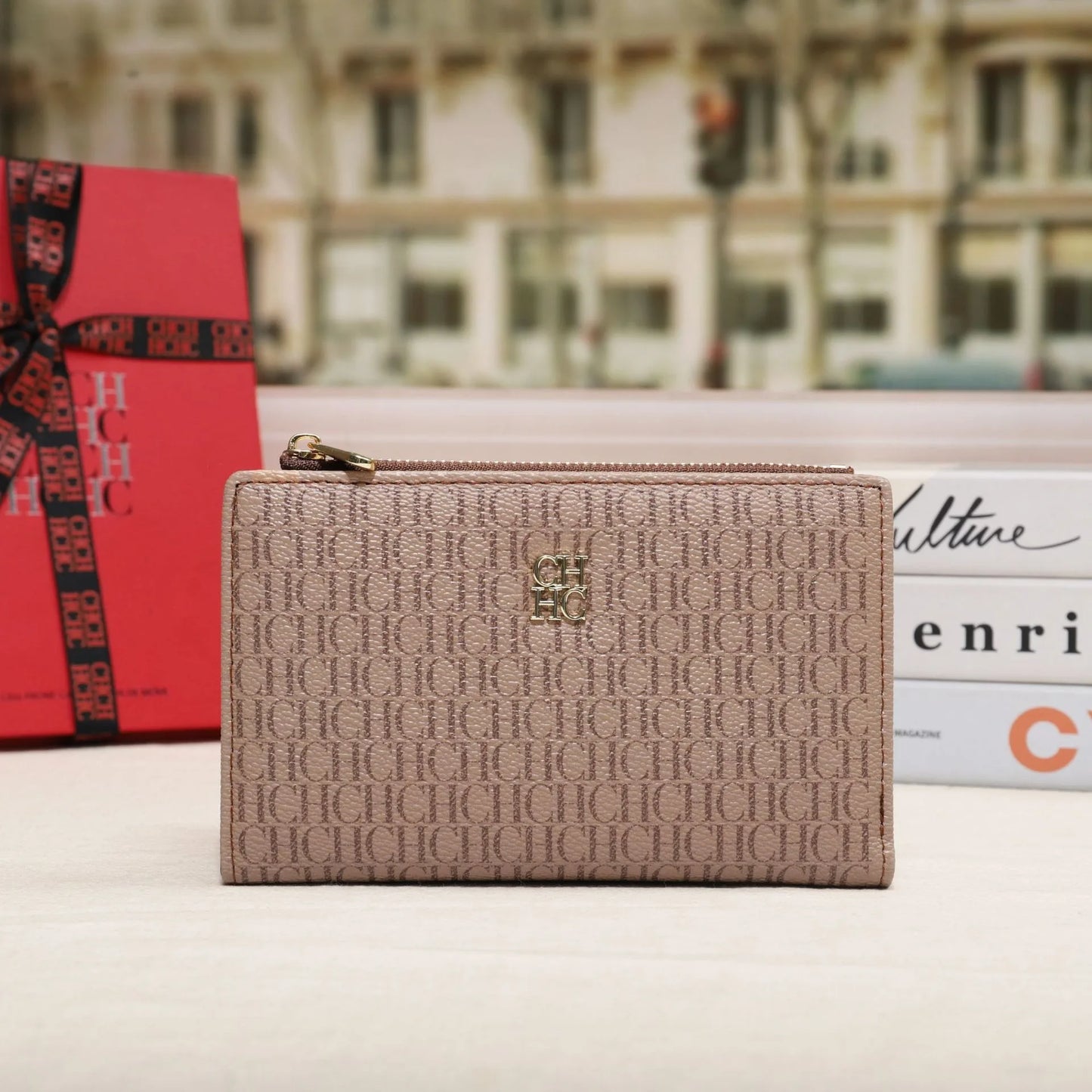 Carolina Herrera NEW Women's Cartoon Long Wallet, Classic PVC Fashion Simple Lightweight All-Match Purse