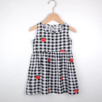 Girls Casual Dresses Flower Printing Sleeveless Casual Dress Toddler Clothes Flower Girl Dresses 2 To 8 Years