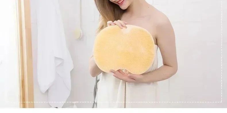 Back Massage Brush Silicone Foot Wash Body Cleaning Bathing Tool Exfoliating Shower Massage Scraper Bathroom Non Slip Bath Mat
