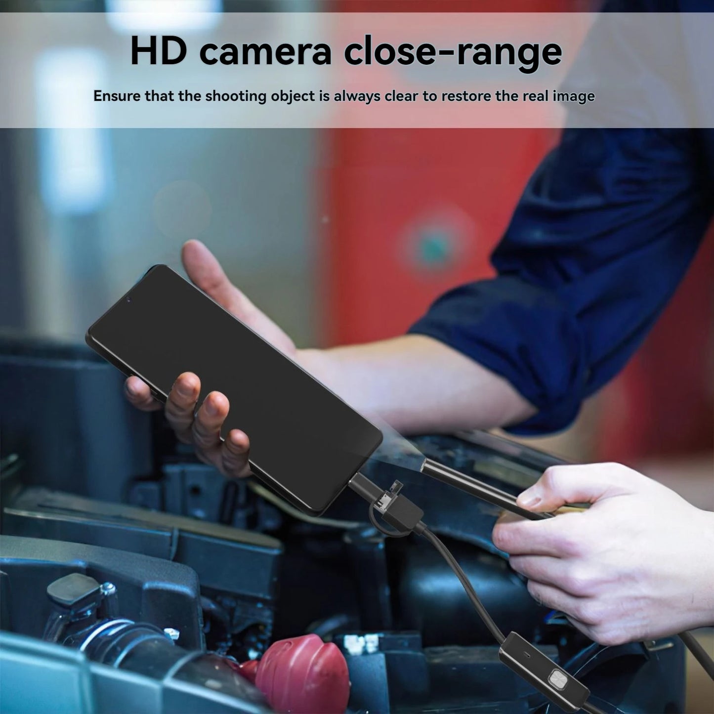 5.5/8MM TYPE-C Android Endoscope Camera IP67 Waterproof 6 LED Adjustable  Borescope Mini Camera for Pipeline Inspection